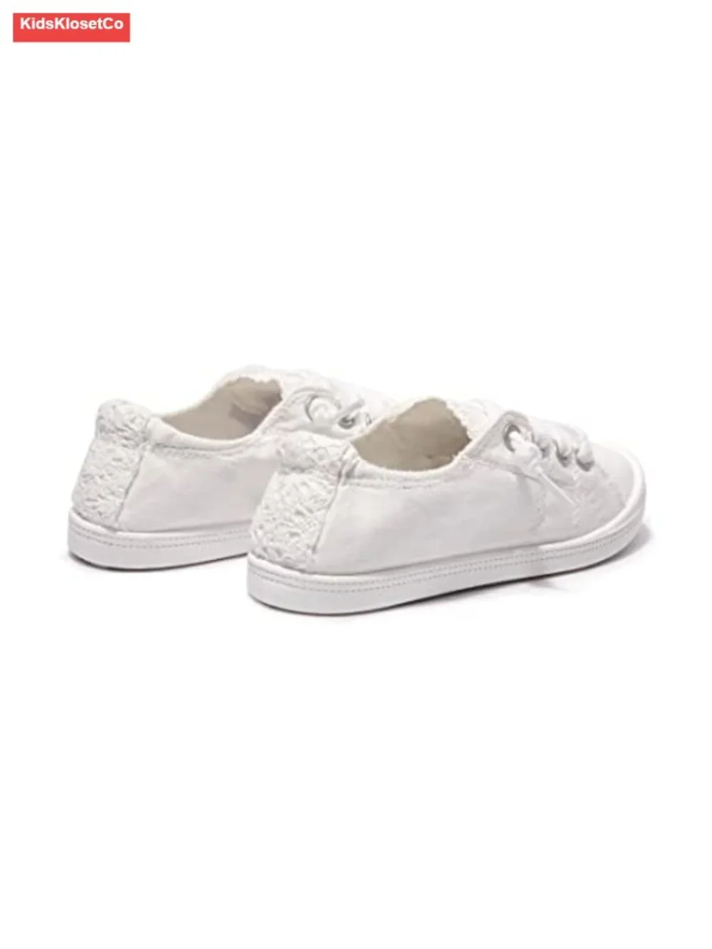 Kids Slip On Canvas Sneakers Low Top Elastic Lace Casual Shoes